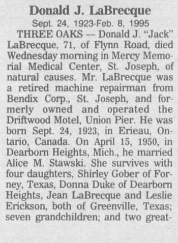 Driftwood Motel - 1995 Former Owner Passes Away (newer photo)